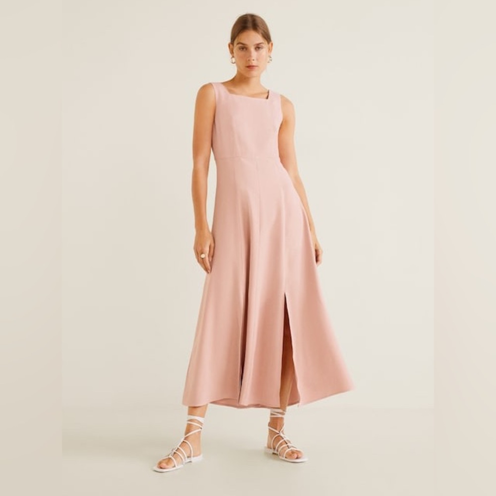 NWT mango pink midi dress